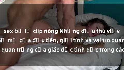 sex bị lộ clip nóng Những điều thú vị về sex ở Bắc Âu: Sự mở cửa đầu tiên, giới tính và vai trò quan trọng của giáo dục tình dục trong các quốc gia này.